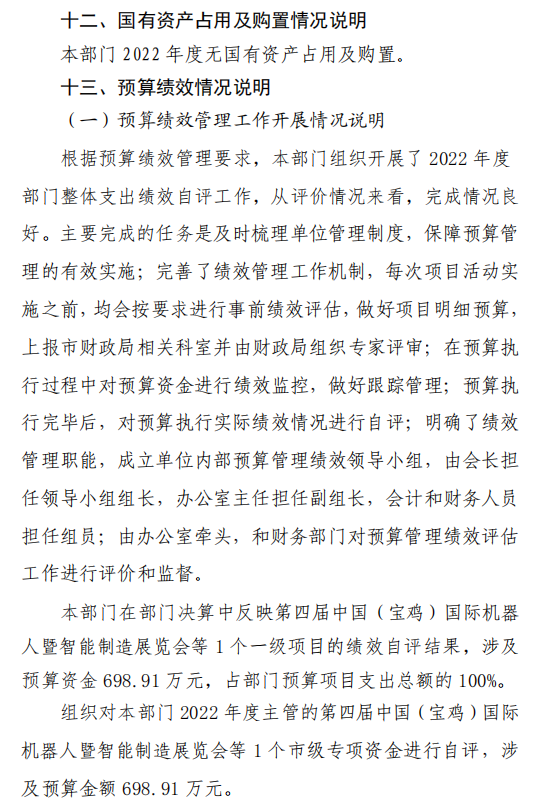 中国国际贸易促进委员会宝鸡市支会 2022 年度部门决算(图12)